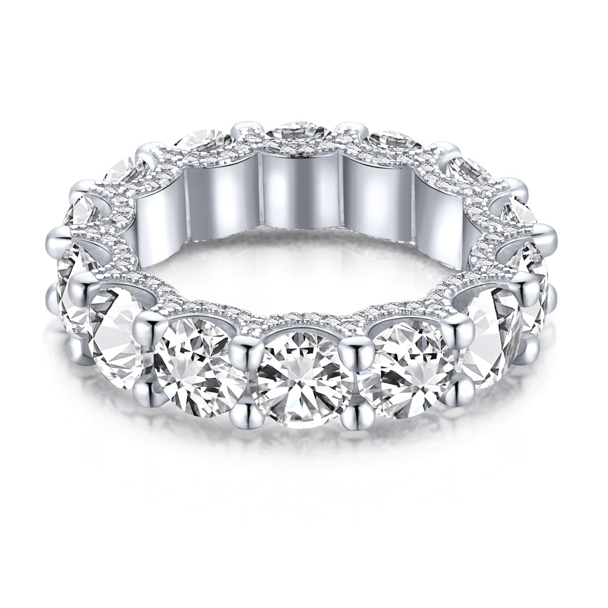 [Echo Fine ]Gorgeous Round Cut Tennis Ring
