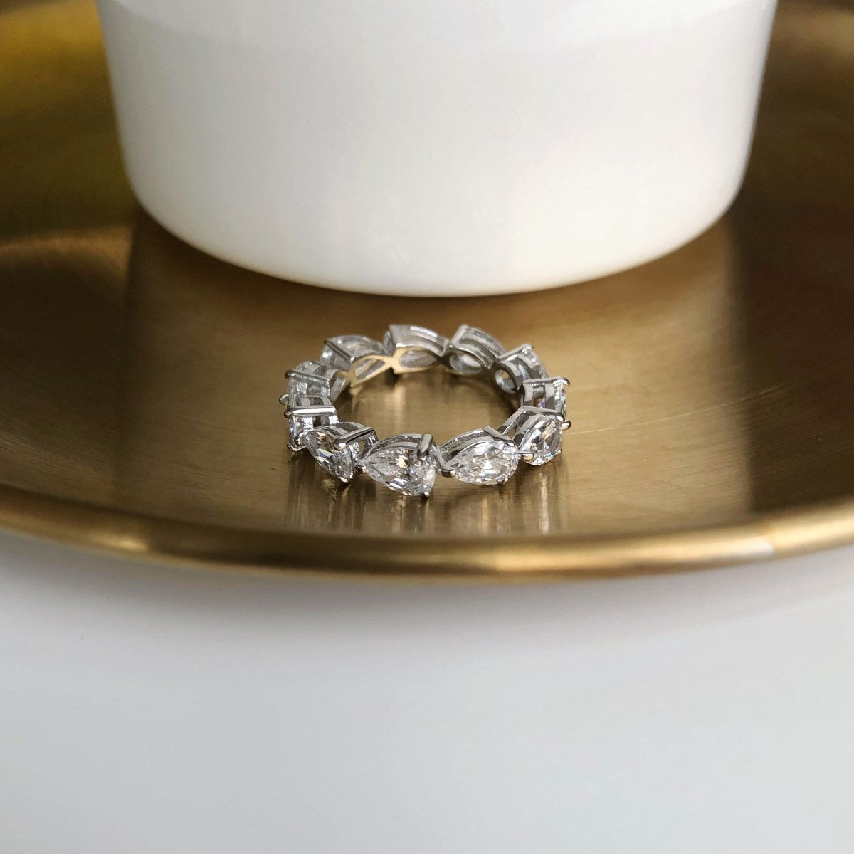 [Echo Fine ]Exquisite Pear Cut Tennis Ring