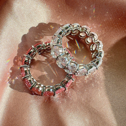 [Echo Fine ]Dainty Elongated Cushion Cut Tennis Ring