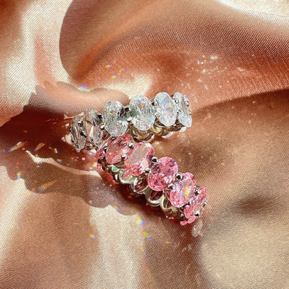 [Echo Fine ]Dainty Elongated Cushion Cut Tennis Ring