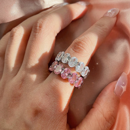 [Echo Fine ]Dainty Elongated Cushion Cut Tennis Ring