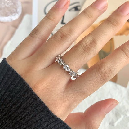 [Echo Fine ]Exquisite Pear Cut Tennis Ring