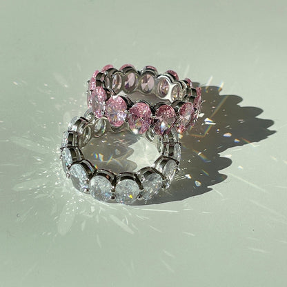[Echo Fine ]Dainty Elongated Cushion Cut Tennis Ring
