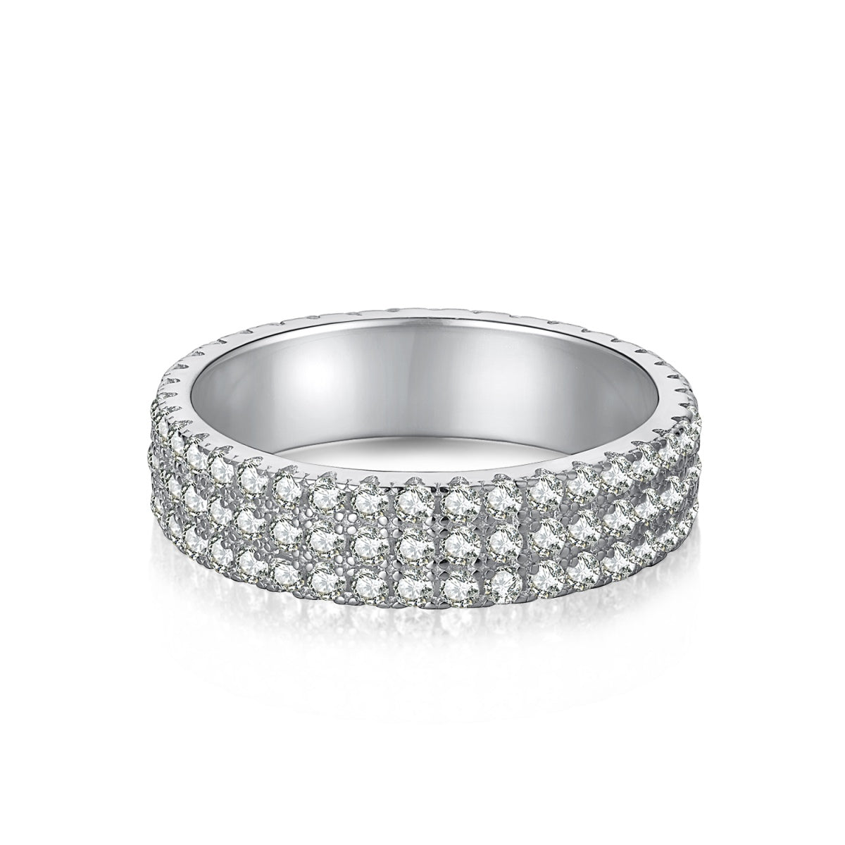 [Echo Fine ]Dainty Round Cut Tennis Ring
