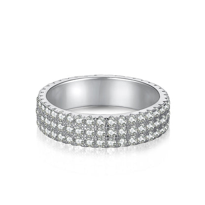 [Echo Fine ]Dainty Round Cut Tennis Ring