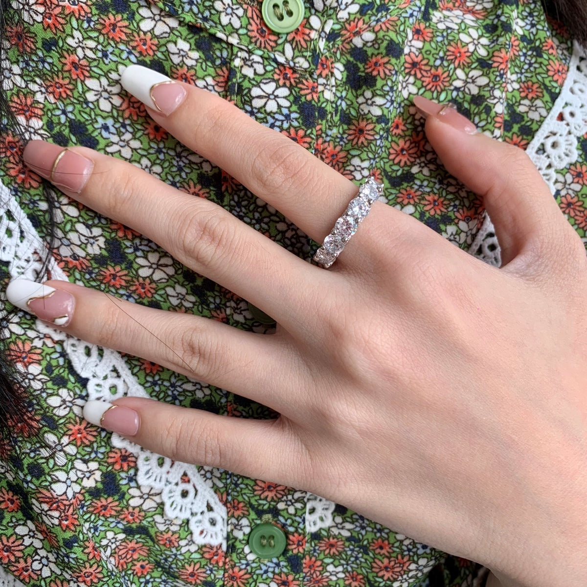 [Echo Fine ]Gorgeous Round Cut Tennis Ring
