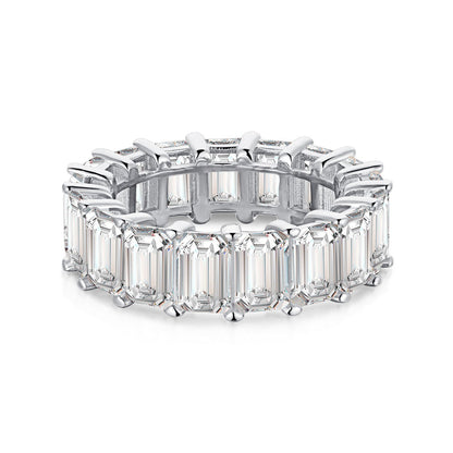 [Echo Fine ]0.75 Carat Elegant Emerald Cut Tennis Ring