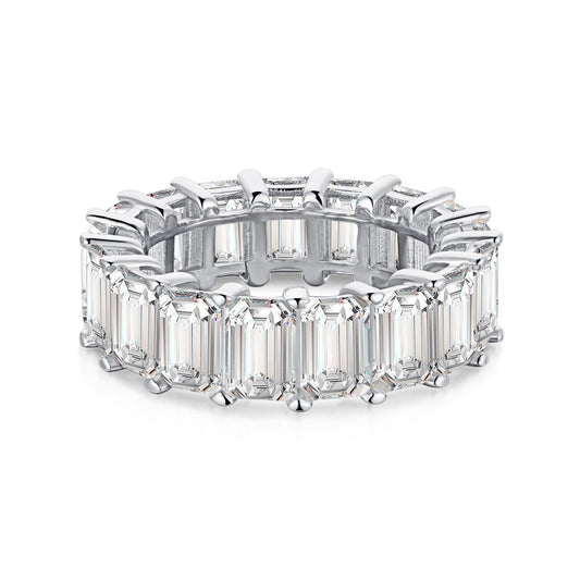 [Echo Fine ]0.75 Carat Elegant Emerald Cut Tennis Ring
