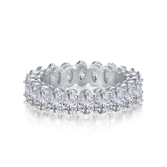 [Echo Fine ]Ornate Oval Cut Tennis Ring