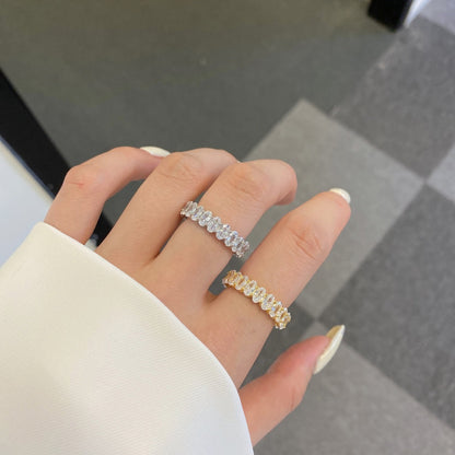 [Echo Fine ]Ornate Oval Cut Tennis Ring
