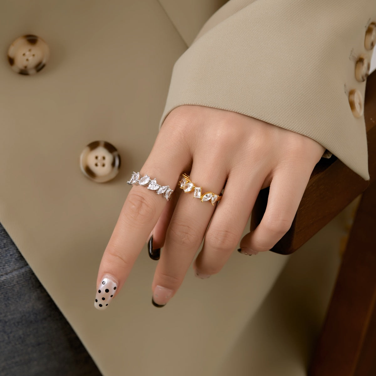 [Echo Fine ]Delicate Multi Cut Ring