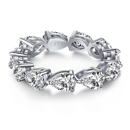 [Echo Fine ]Exquisite Pear Cut Tennis Ring