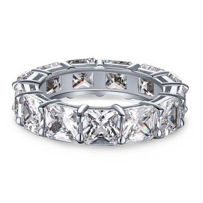[Echo Fine ]Elegant Princess Cut Tennis Ring
