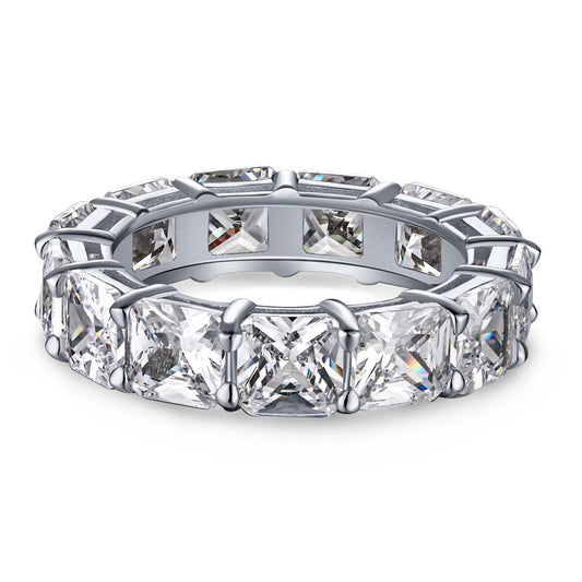 [Echo Fine ]Elegant Princess Cut Tennis Ring