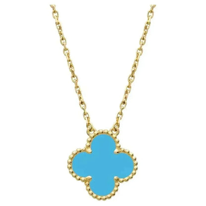 [Echo Fine ]CLOVER 15MM VINTAGE TURQUOISE NECKLACE