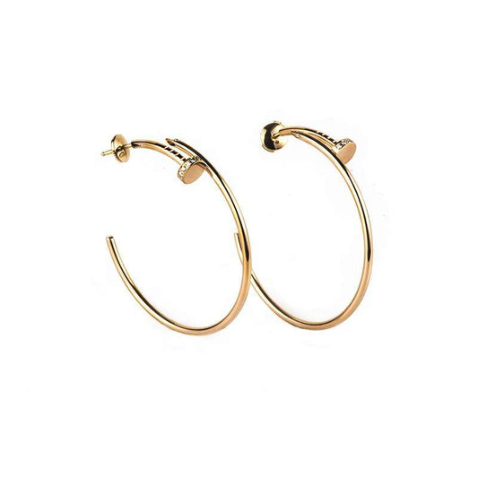 [Echo Fine ]JUSTE EARRINGS GOLD DIAMONDS 1.8MM