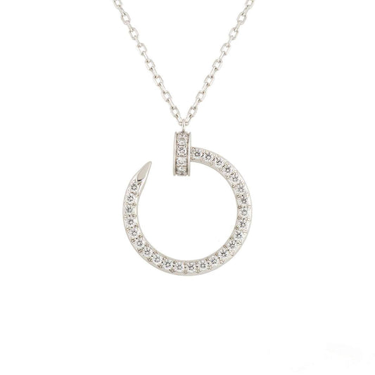 [Echo Fine ]JUSTE NECKLACE SILVER DIAMONDS