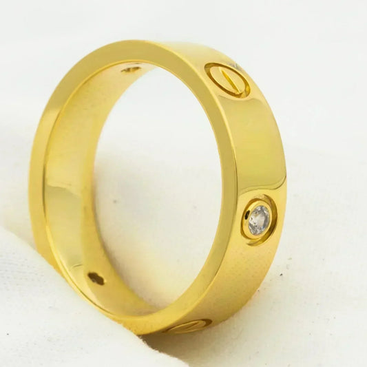 [Echo Fine ]LOVE RING 5.5MM 3 DIAMONDS GOLD