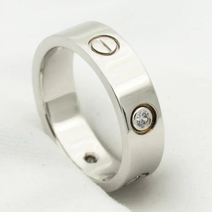 [Echo Fine ]LOVE RING 5.5MM 3 DIAMONDS SILVER