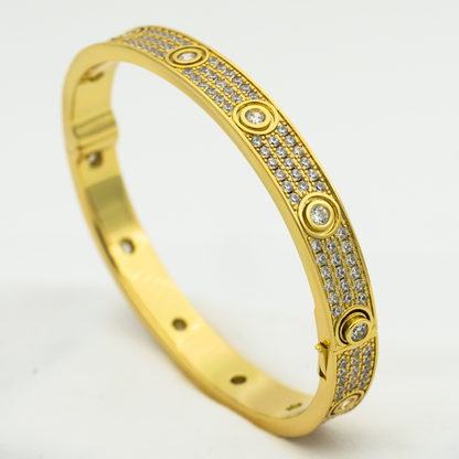 [Echo Fine ]LOVE BRACELET 6.1MM DIAMOND-PAVED 10 BIG DIAMONDS