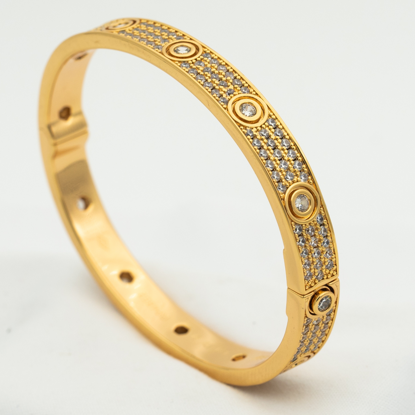 [Echo Fine ]LOVE BRACELET 6.1MM DIAMOND-PAVED 10 BIG DIAMONDS