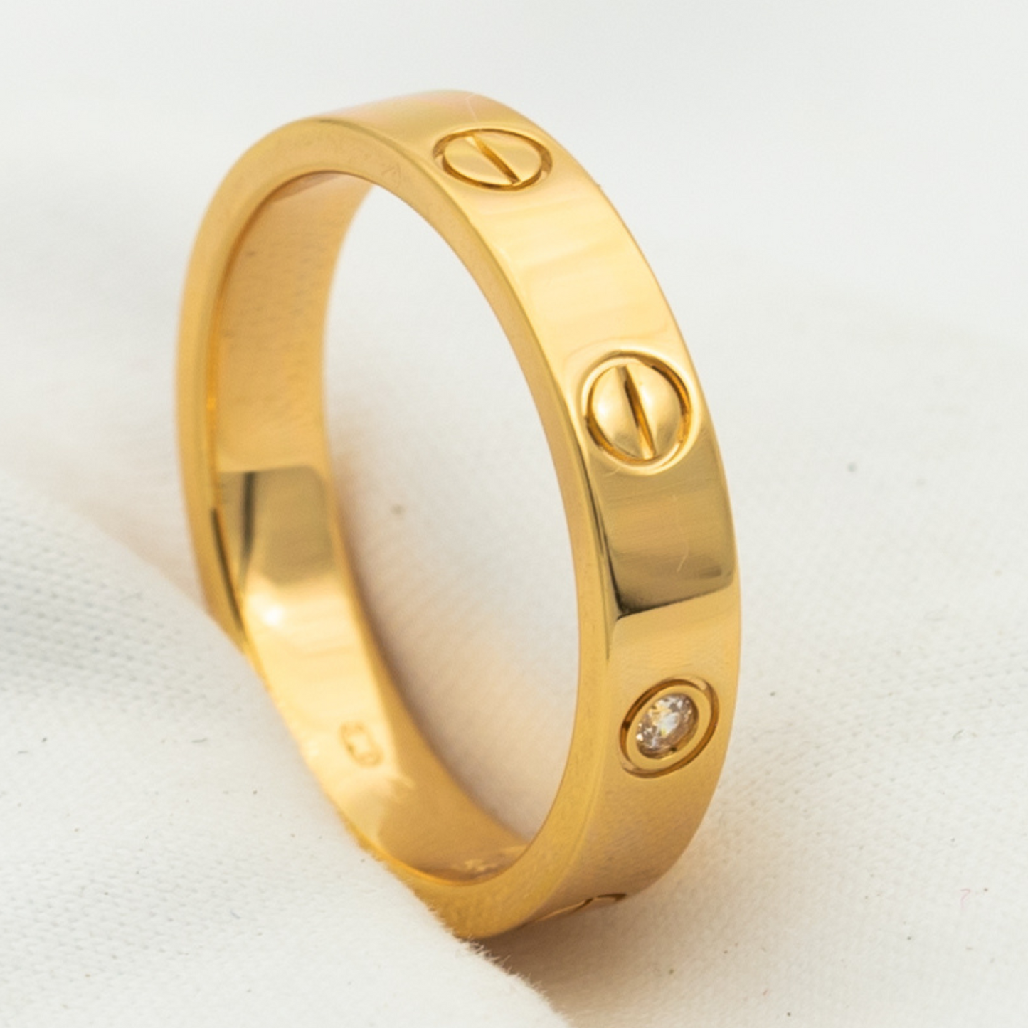 [Echo Fine ]LOVE RING 4MM 1 DIAMOND PINK GOLD