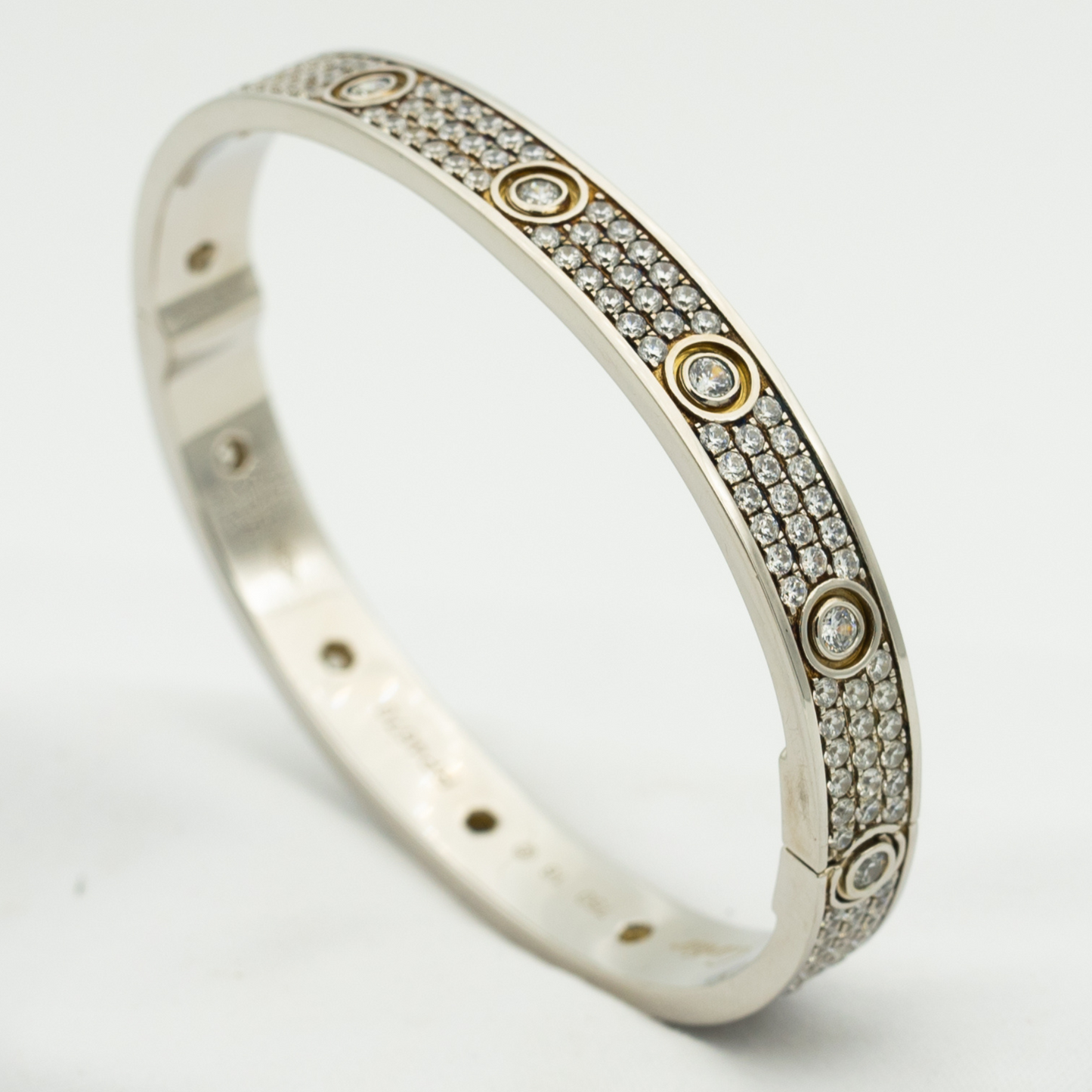 [Echo Fine ]LOVE BRACELET 6.1MM DIAMOND-PAVED 10 BIG DIAMONDS