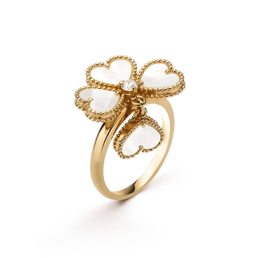 [Echo Fine ]SWEET CLOVER WHITE MOP RING