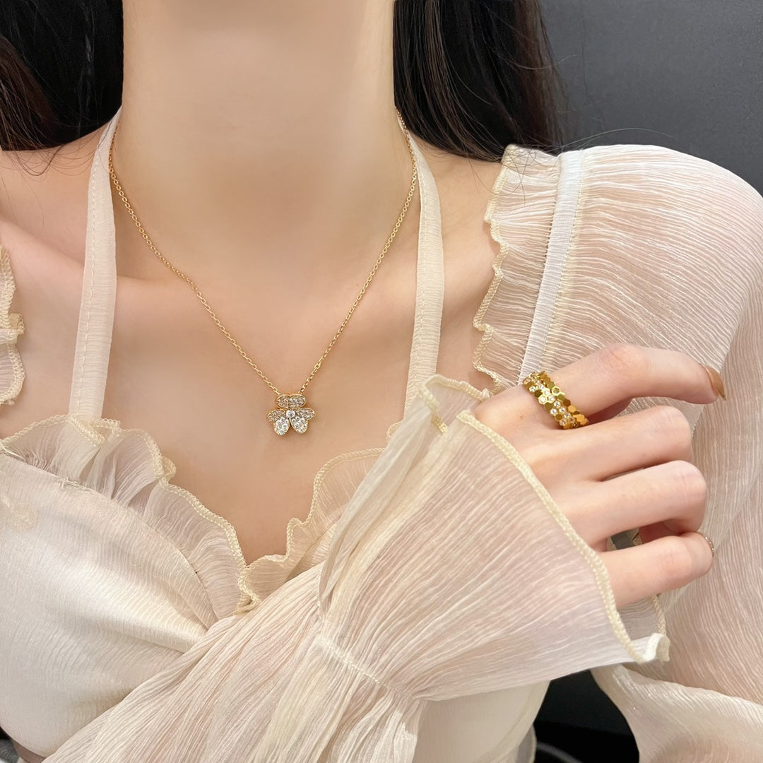[Echo Fine ]FLOWER DIAMOND NECKLACE
