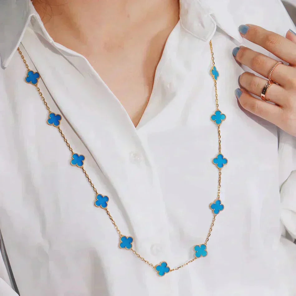 [Echo Fine ]CLOVER 20 MOTIFS TURQUOISE GOLD