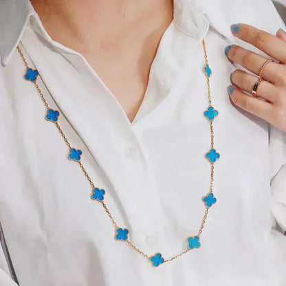 [Echo Fine ]CLOVER 20 MOTIFS TURQUOISE GOLD