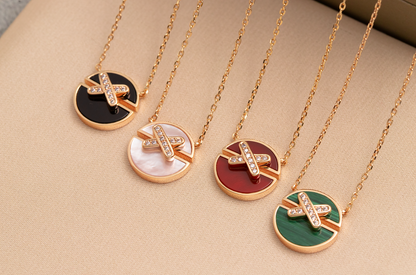 [Echo Fine ]JEUX DE PINK GOLD DIAMOND NECKLACE