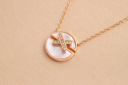 [Echo Fine ]JEUX DE PINK GOLD DIAMOND NECKLACE