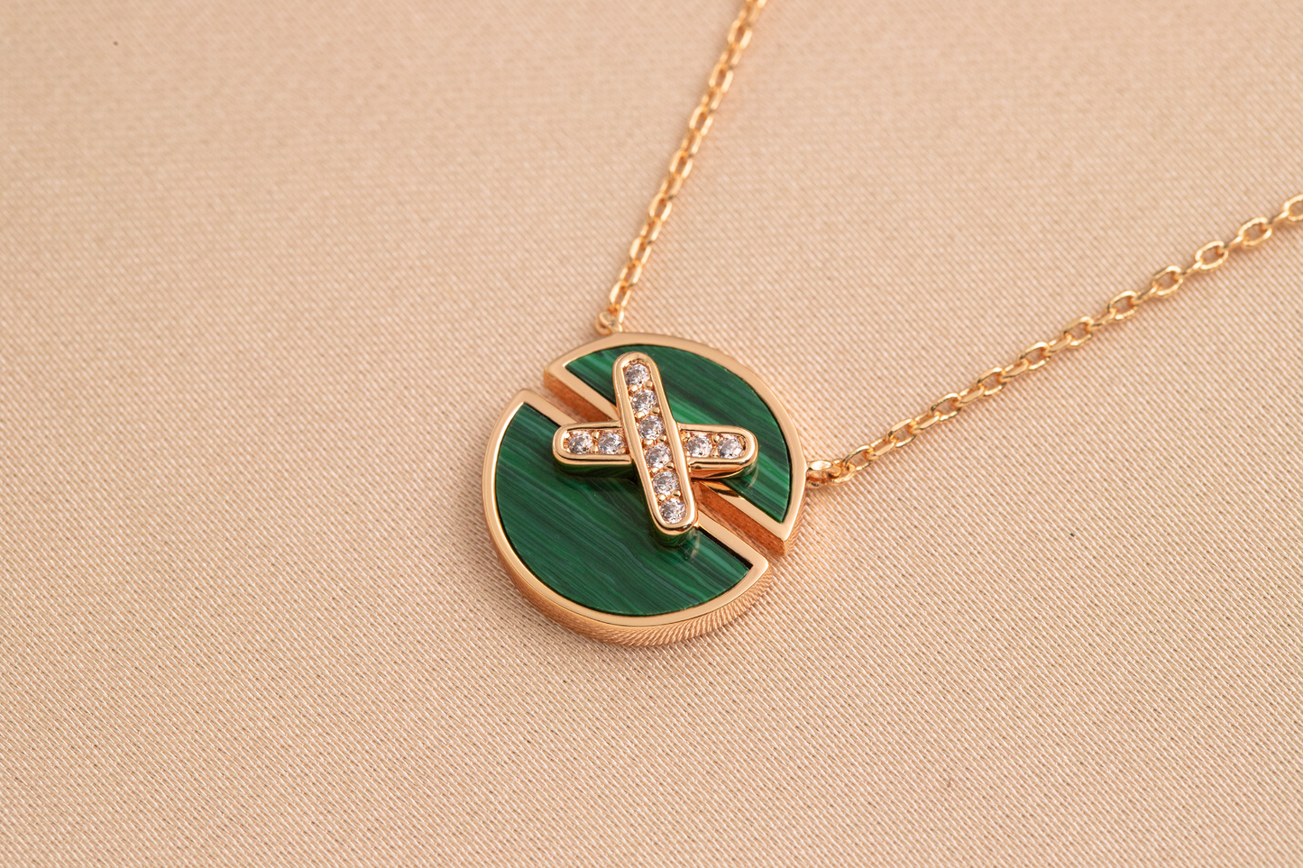 [Echo Fine ]JEUX DE PINK GOLD DIAMOND NECKLACE