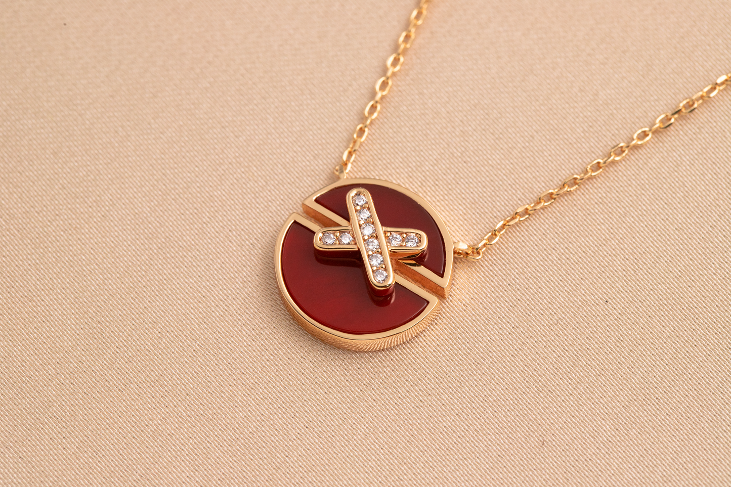 [Echo Fine ]JEUX DE PINK GOLD DIAMOND NECKLACE