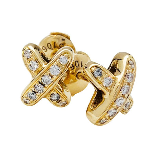 [Echo Fine ]JEUX DE GOLD DIAMOND EARRINGS