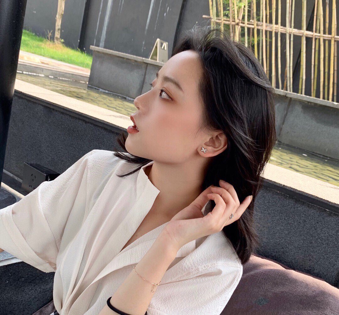 [Echo Fine ]JEUX DE WHITE MOP ROSE GOLD DIAMOND EARRINGS
