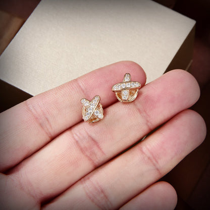 [Echo Fine ]JEUX DE GOLD DIAMOND EARRINGS