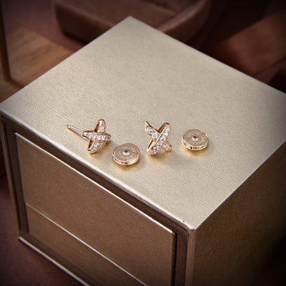 [Echo Fine ]JEUX DE GOLD DIAMOND EARRINGS