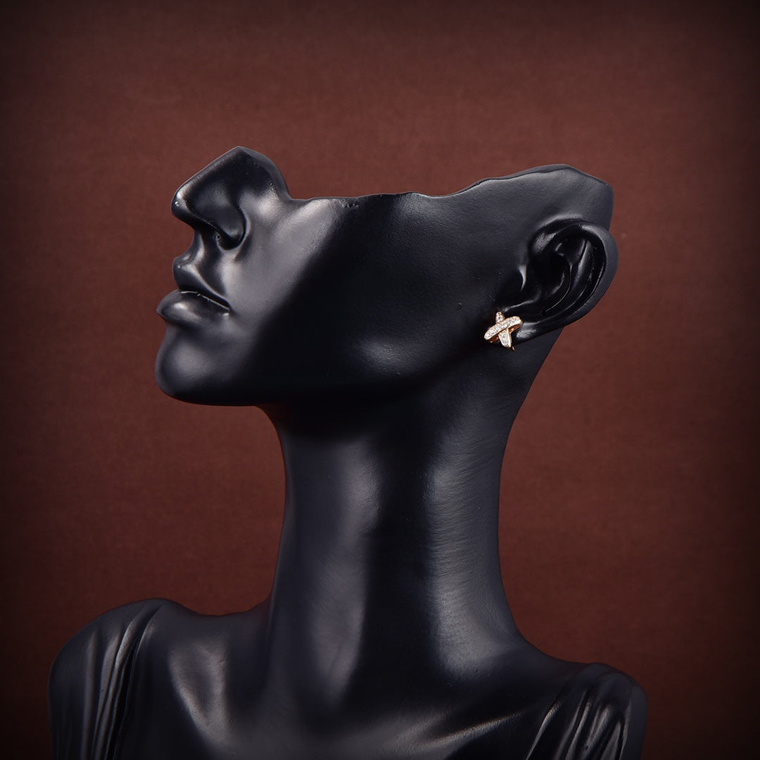 [Echo Fine ]JEUX DE GOLD DIAMOND EARRINGS