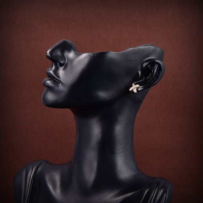 [Echo Fine ]JEUX DE GOLD DIAMOND EARRINGS