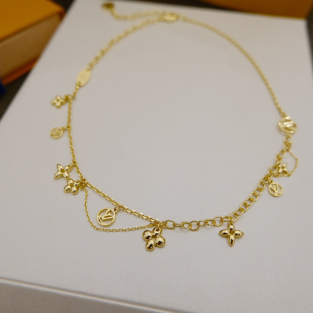 [Echo Fine ]BLOOMING SUPPLE NECKLACE BRASS