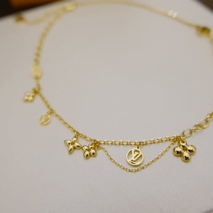 [Echo Fine ]BLOOMING SUPPLE NECKLACE BRASS