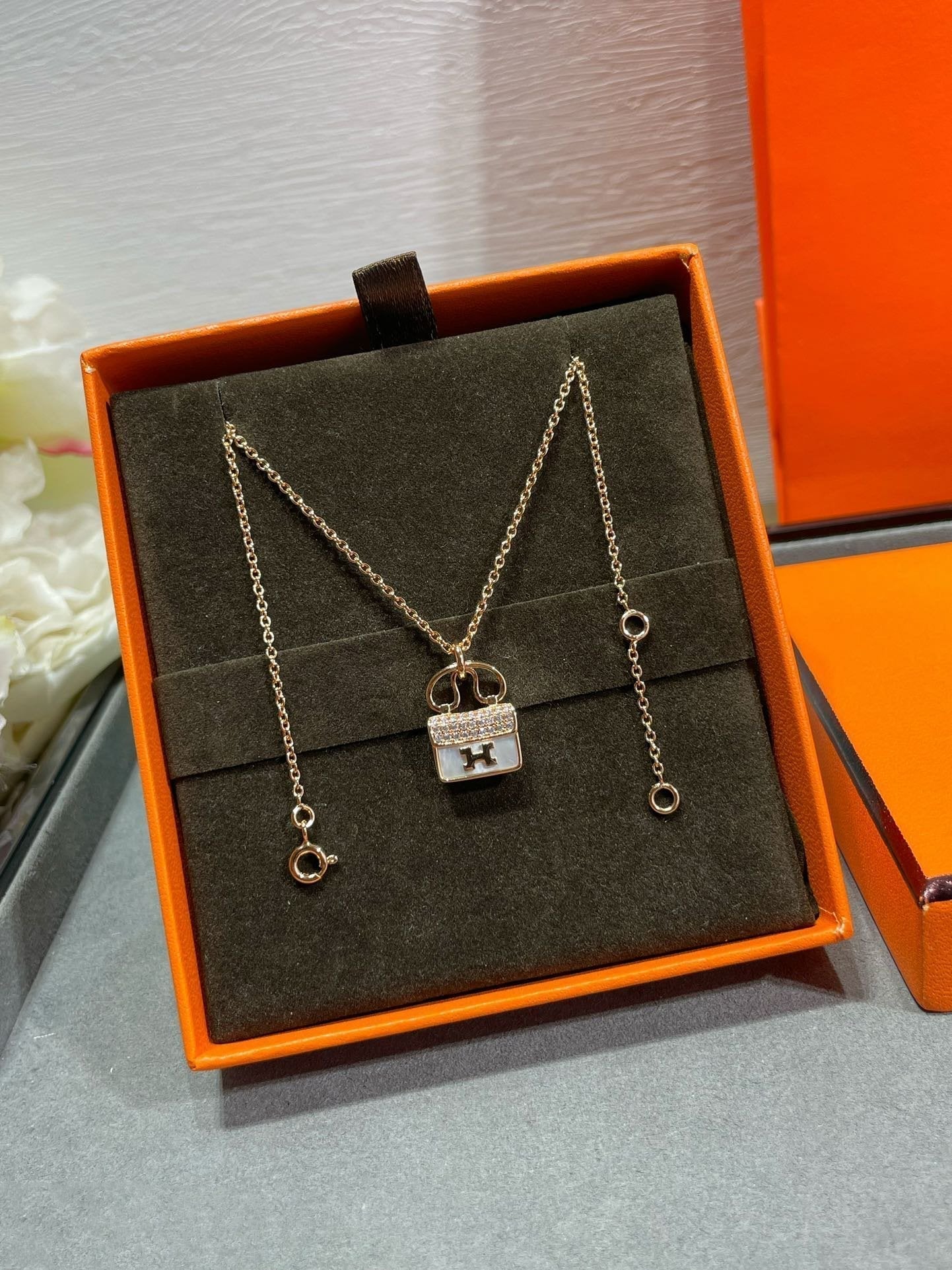 [Echo Fine ]H CIRCE MOISSANITE PENDANT NECKLACE GOLD