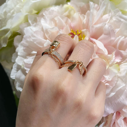 [Echo Fine ]HM KELLY CLOCHETTE DOUBLE RING IN  WITH DIAMONDS