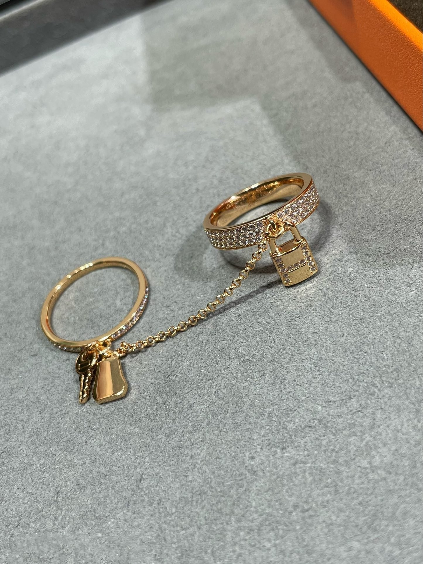 [Echo Fine ]HM KELLY CLOCHETTE DOUBLE RING IN  WITH DIAMONDS