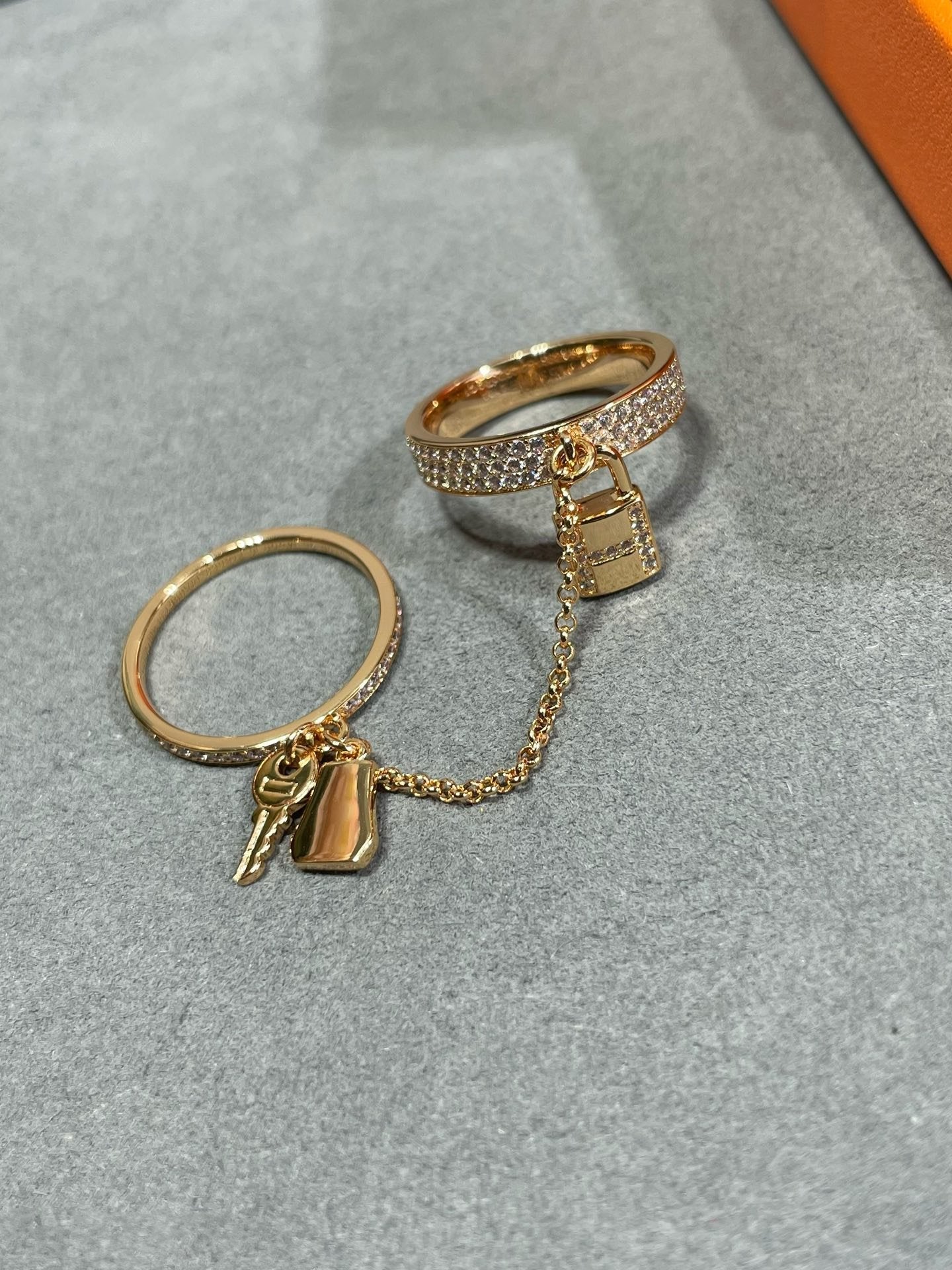 [Echo Fine ]HM KELLY CLOCHETTE DOUBLE RING IN  WITH DIAMONDS