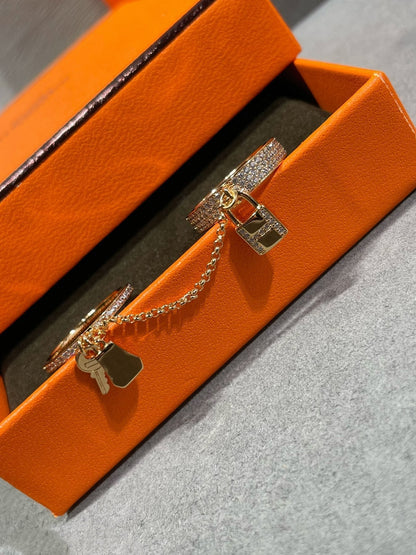 [Echo Fine ]HM KELLY CLOCHETTE DOUBLE RING IN  WITH DIAMONDS