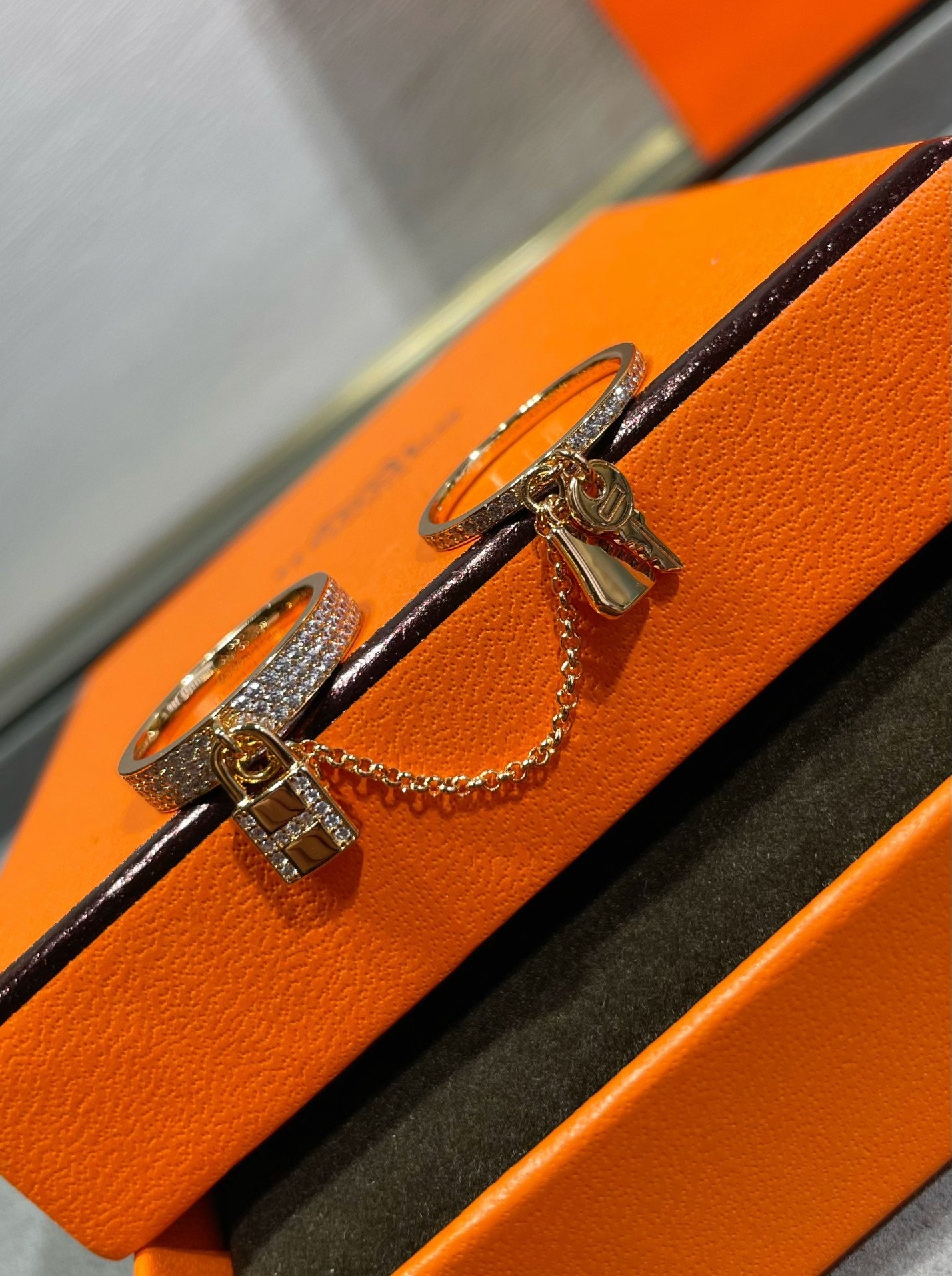 [Echo Fine ]HM KELLY CLOCHETTE DOUBLE RING IN  WITH DIAMONDS