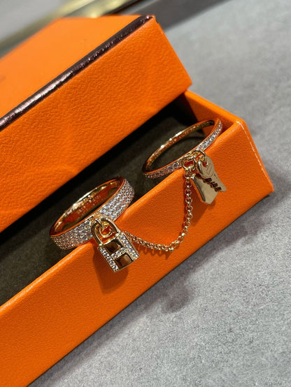 [Echo Fine ]HM KELLY CLOCHETTE DOUBLE RING IN  WITH DIAMONDS